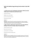 NURS 121L-B Medical-Surgical Nursing Practicum Week 11 Quiz 2026&NewLine;&vert;WCU