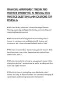 FINANCIAL MANAGEMENT THEORY AND&NewLine;PRACTICE 16TH EDITION BY BRIGHAM 2026&NewLine;PRACTICE QUESTIONS AND SOLUTIONS TOP&NewLine;REVIEW A&plus;