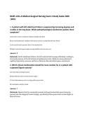 NURS 121L-A Medical-Surgical Nursing Exam 3 Study Guide 2026&NewLine;&vert;WCU