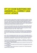 STT 231 EXAM QUESTIONS AND ANSWERS ALL CORRECT &vert;2026 LATEST UPDATE