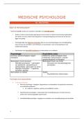 Samenvatting medische psychologie &lpar;uitgebreid&rpar;