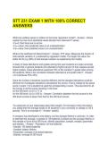 STT 231 EXAM 1 WITH 100&percnt; CORRECT ANSWERS