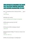 FIRE APPARATUS ENGINEER TEST BANK&NewLine;FULL SOLUTION VERIFIED QUESTIONS&NewLine;AND ANSWERS GUARANTEED TO PASS&NewLine;