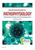 Test bank for Davis Advantage for Pathophysiology&colon; Introductory Concepts and Clinical Perspectives Second Edition all pages fully covered with test questions and answers graded A&plus;