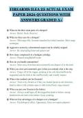 FIREARMS ILEA 25 ACTUAL EXAM&NewLine;PAPER 2026 QUESTIONS WITH&NewLine;ANSWERS GRADED A&plus;&NewLine;