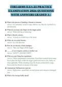 FIREARMS ILEA 25 PRACTICE&NewLine;EXAMINATION 2026 QUESTIONS&NewLine;WITH ANSWERS GRADED A&plus;