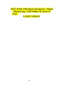 COMPLETE TEST BANK FOR Roach Introductory Clinical Pharmacology 12TH Edition By Susan M Ford LATEST UPDATE&NewLine;