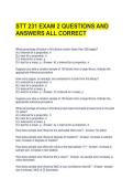 STT 231 EXAM 2 QUESTIONS AND ANSWERS ALL CORRECT