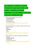 ACI CONCRETE STRENGTH TESTING &NewLine;TECHNICIAN EXAM QUESTIONS AND &NewLine;CORRECT ANSWERS &lpar;VERIFIED &NewLine;ANSWERS&rpar; PLUS RATIONALES 2026 Q&A &NewLine;&vert; INSTANT DOWNLOAD PDF
