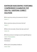 BONTRAGER RADIOGRAPHIC POSITIONING&NewLine;COMPREHENSIVE EXAMINATION TEST&NewLine;2026 FULL QUESTIONS CORRECT&NewLine;SOLUTIONS&NewLine;