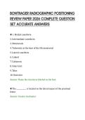 BONTRAGER RADIOGRAPHIC POSITIONING&NewLine;REVIEW PAPER 2026 COMPLETE QUESTION&NewLine;SET ACCURATE ANSWERS&NewLine;