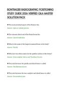 BONTRAGER RADIOGRAPHIC POSITIONING&NewLine;STUDY GUIDE 2026 VERIFIED Q&A MASTER&NewLine;SOLUTION PACK&NewLine;