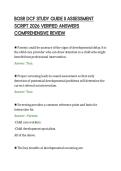BOSR DCF STUDY GUIDE II ASSESSMENT&NewLine;SCRIPT 2026 VERIFIED ANSWERS&NewLine;COMPREHENSIVE REVIEW