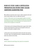 BOSR DCF STUDY GUIDE II CERTIFICATION&NewLine;PREPARATION 2026 REVIEW SHEET SOLVED&NewLine;QUESTIONS GUARANTEED PASS&NewLine;