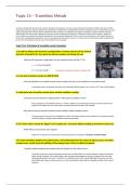 15 - Transition Metals - Notes