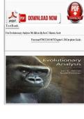 Test Bank For Evolutionary Analysis 5th Edition By Jon C&period; Herron&semi; Scott Freeman 9780321616678 Chapter 1-20 Complete Guide &period;&NewLine;