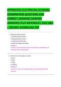 APPRENTICE ELECTRICIAN LICENSING &NewLine;EXAMINATION QUESTIONS AND &NewLine;CORRECT ANSWERS &lpar;VERIFIED &NewLine;ANSWERS&rpar; PLUS RATIONALES 2026 Q&A &NewLine;&vert; INSTANT DOWNLOAD PDF