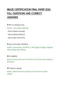 BRAZE CERTIFICATION FINAL PAPER 2026&NewLine;FULL QUESTIONS AND CORRECT&NewLine;ANSWERS&NewLine;