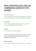 BRAZE CERTIFICATION STUDY GUIDE 2026&NewLine;COMPREHENSIVE QUESTION SET WITH&NewLine;ANSWERS&NewLine;