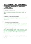 BSC 101 EXAM 1 2026 FINAL PAPER&NewLine;PRACTICE QUESTIONS ANSWERS&NewLine;ACCURATE A&plus;