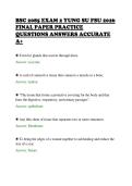 BSC 2085 EXAM 2 YUNG SU FSU 2026&NewLine;FINAL PAPER PRACTICE&NewLine;QUESTIONS ANSWERS ACCURATE&NewLine;A&plus;