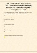 NUR209 Medical Surgical Nursing II Study Guide Practice Questions Answers PDF Download&NewLine;&NewLine;