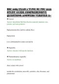 BSC 2085 EXAM 2 YUNG SU FSU 2026&NewLine;STUDY GUIDE COMPREHENSIVE&NewLine;QUESTIONS ANSWERS VERIFIED A&plus;&NewLine;