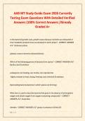 AAB MT Study Guide Exam 2026 Currently &NewLine;Testing Exam Questions With Detailed Verified &NewLine;Answers &lpar;100&percnt; Correct Answers &sol;Already &NewLine;Graded A&plus;
