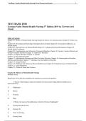Test Bank For Gorman & Neeb&rsquo;s Mental Health Nursing 5th Edition &vert; Verified Questions and Answers 2026
