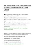 BSN 206 HALLMARK EXAM 1 FINAL PAPER 2026&NewLine;SOLVED QUESTIONS AND FULL SOLUTION&NewLine;UPDATED