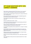 STT EXAM QUESTIONS WITH 100&percnt; CORRECT ANSWERS