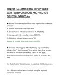 BSN 206 HALLMARK EXAM 1 STUDY GUIDE&NewLine;2026 TESTED QUESTIONS AND PRACTICE&NewLine;SOLUTION GRADED A&plus;