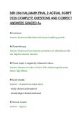 BSN 206 HALLMARK FINAL 2 ACTUAL SCRIPT&NewLine;2026 COMPLETE QUESTIONS AND CORRECT&NewLine;ANSWERS GRADED A&plus;