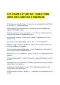 STT EXAM 2 STUDY SET QUESTIONS WITH 100&percnt; CORRECT ANSWERS