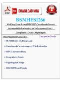 BSN HESI 266 Med Surg Exam &lpar;Latest 2026 &sol; 2027&rpar; Questions & Correct Answers With Rationales&comma; 100&percnt; Guaranteed Pass &vert;&vert; Complete A&plus; Guide - Nightingale&NewLine;
