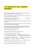 STT EXAM WITH 100&percnt; CORRECT ANSWERS