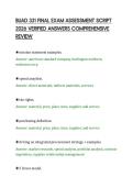 BUAD 331 FINAL EXAM ASSESSMENT SCRIPT&NewLine;2026 VERIFIED ANSWERS COMPREHENSIVE&NewLine;REVIEW