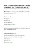 BUAD 331 FINAL EXAM COMPETENCY REVIEW&NewLine;2026 MOCK TEST COMPLETE KEY INSIGHTS