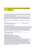 STT EXAM 2 QUESTIONS AND ANSWERS ALL CORRECT 