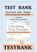 Test Bank for Calculating Drug Dosages&colon; A Patient-Safe Approach to Nursing and Math 2nd Edition &vert; Maryanne Castillo&comma; Sandra Luz Martinez De&comma; Werner-McCullough &vert; Complete Chapters 1&ndash;22&NewLine;