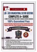 LDR - 302S Organizational Culture Questions&NewLine;With Correct Answers &lpar;Verified Answers&rpar;&NewLine;&vert;&vert;Complete A&plus; Guide
