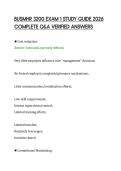 BUSMHR 3200 EXAM 1 STUDY GUIDE 2026&NewLine;COMPLETE Q&A VERIFIED ANSWERS&NewLine;