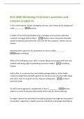 BUS 2600 Marketing Final Exam questions and&NewLine;answers Graded A&plus;