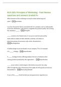 BUS 2201 Principles of Marketing - Final Review&NewLine;questions and answers Graded A&plus;