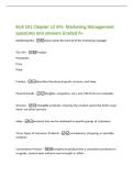 BUS 101 Chapter 12 4Ps- Marketing Management&NewLine;questions and answers Graded A&plus;
