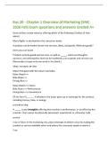 Bus 20 - Chapter 1 Overview of Marketing &lpar;SMC&NewLine;2026 Fall&rpar; Exam questions and answers Graded A&plus;