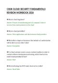 C838 CLOUD SECURITY FUNDAMENTALS&NewLine;REVISION WORKBOOK 2026&NewLine;