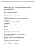 Business law ch&period;4 &lpar;Tort laws&rpar; Exam questions and&NewLine;answers Graded A&plus;