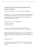 Business Law 202-CSUSM Exam Questions and&NewLine;answers Graded A&plus;