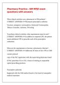 Pharmacy Practice - NM MPJE exam questions with answers